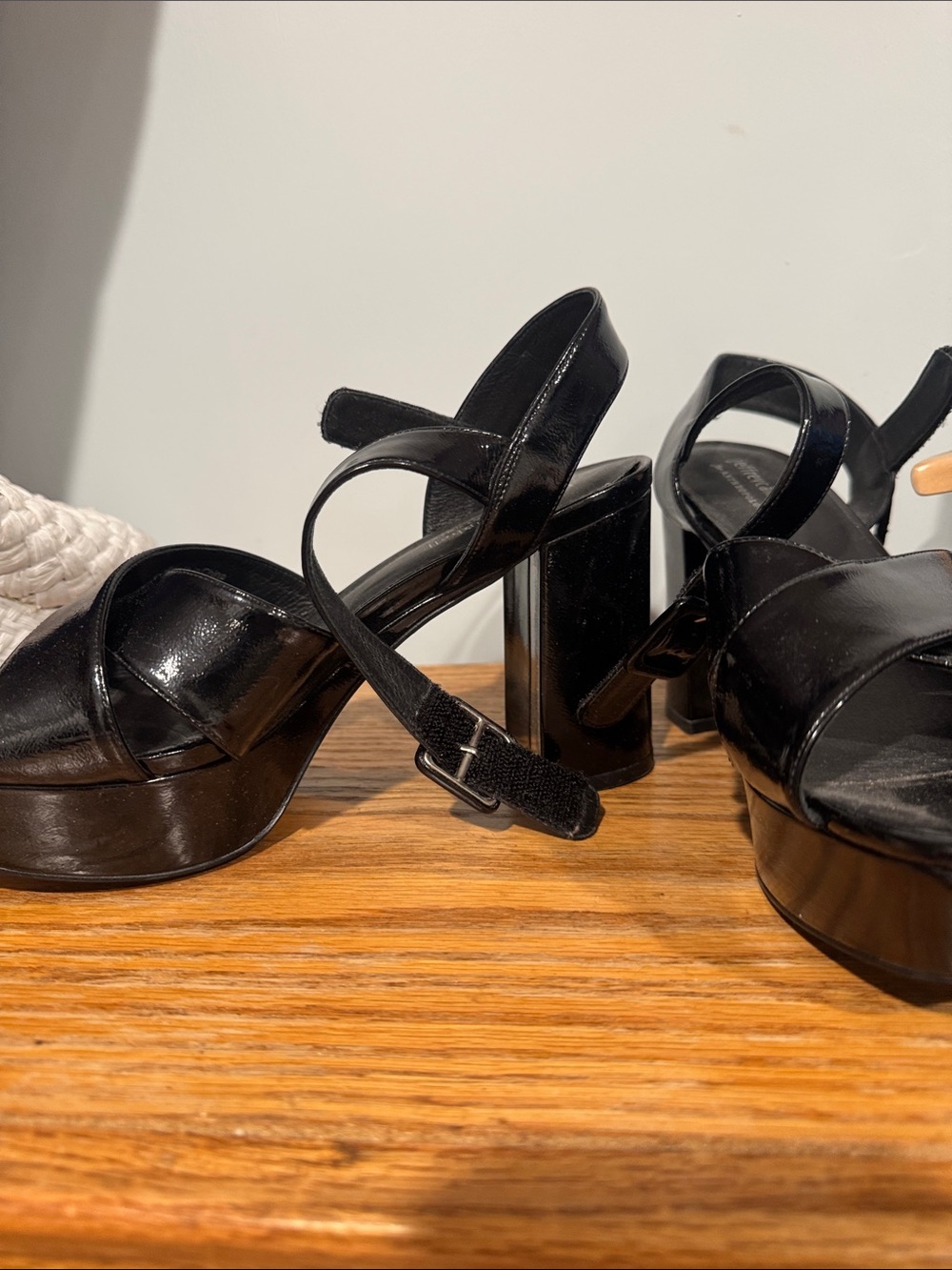 Jeffrey Campbell Anthropologie black Platform heels with straps brand new